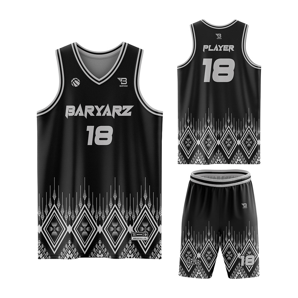 7 V Neck Basketball Uniform - Image 1